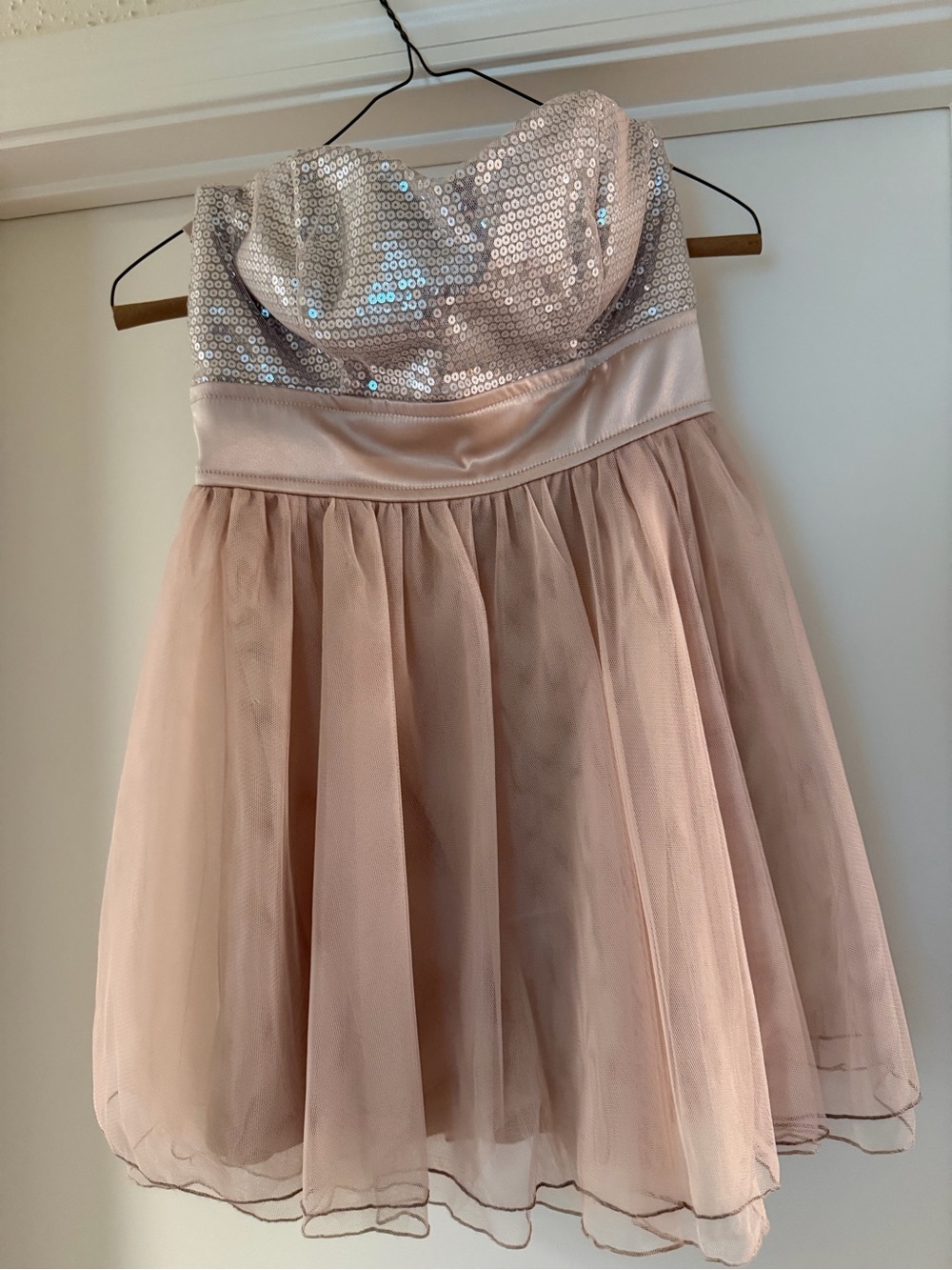 Teeze Me Blush Pink Sequin Bodice Tulle Party Dress
